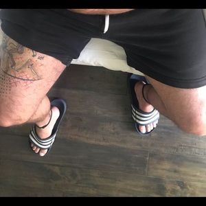 sexy-black *Used, thigh length shorts..w/Pockets.